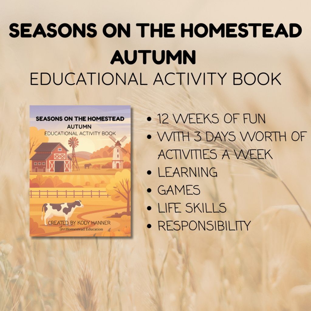seasons on the homestead autumn educational activity book