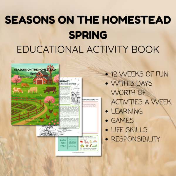 seasons on the homestead educational spring activity book